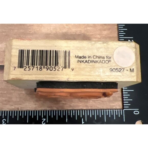 HTF INKADINKADO Thank You For All You Do Wooden Rubber Stamp 90527-M - Picture 3 of 4